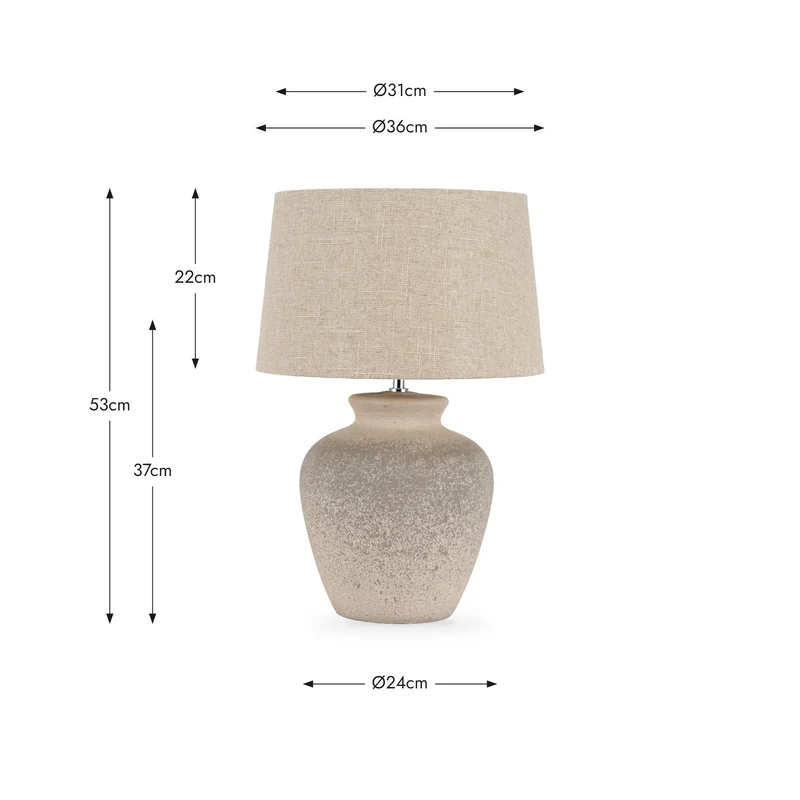 Rhone Ombre Sand Textured Ceramic Table Lamp