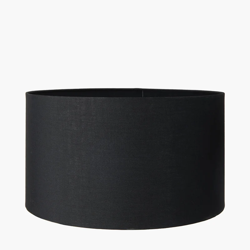 Sofia Sage and Silver Enamel 3 Ball Table Lamp Base with Harry 35cm Black Cotton Mix Cylinder Lampshade