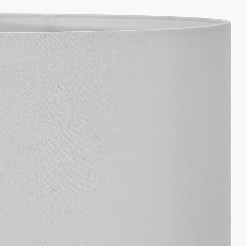 Sofia Black and Gold Enamel Table Lamp Base with Harry 35cm Ivory Cotton Mix Cylinder Lampshade