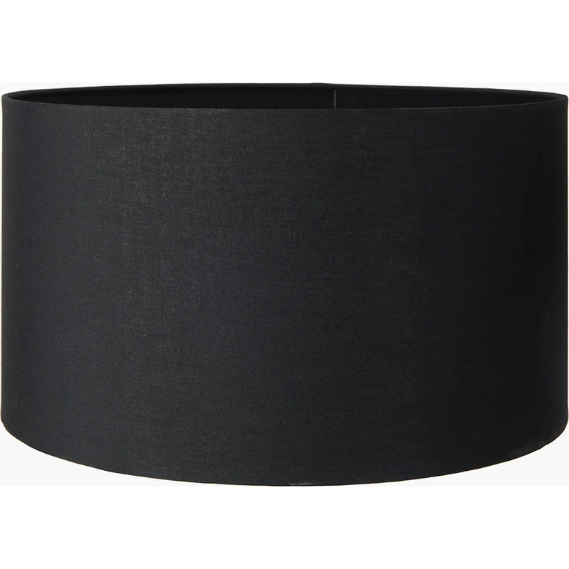 Sofia Black and Gold Enamel Table Lamp Base with Harry 35cm Black Cotton Mix Cylinder Lampshade