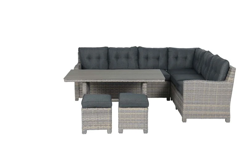 Seagull lounge-diningset - 5-delig - rechts - vintage willow - reflex black