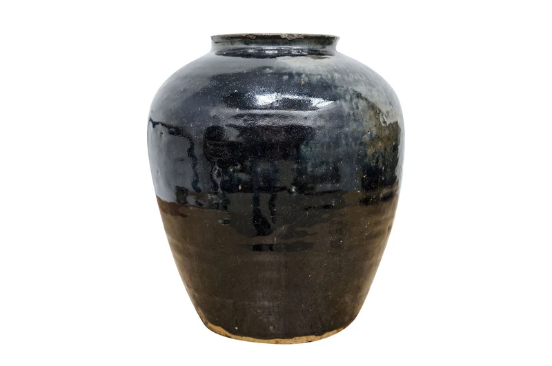 Casa Padrino Luxus Vase Ø 15-25 x H. 15-21 cm - Kleine Keramik Vase im Antik-Look, verschiedene Formen - Luxus Deko Accessoires