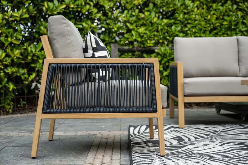 Garden Impressions Decala loungeset 4-delig light teak look desert sand
