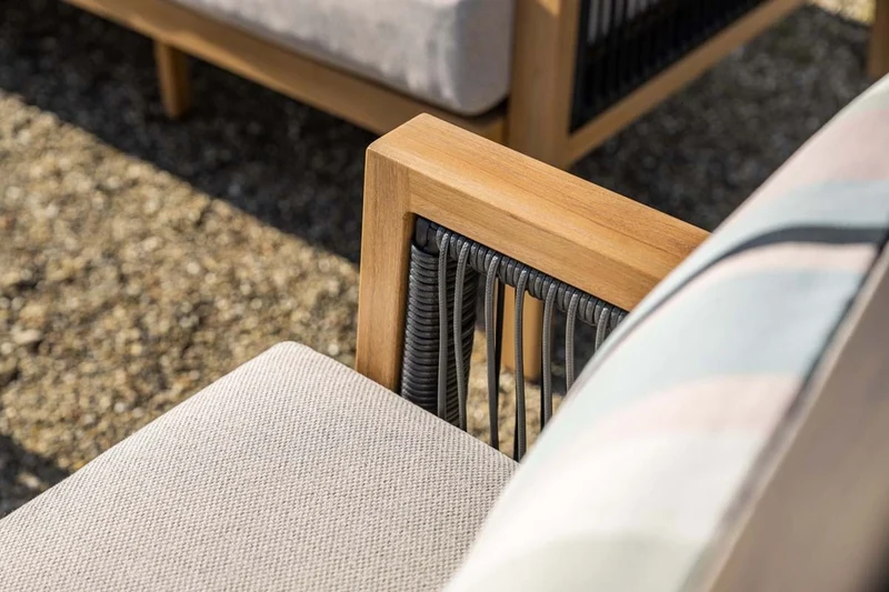 Garden Impressions Decala loungeset 4-delig light teak look desert sand