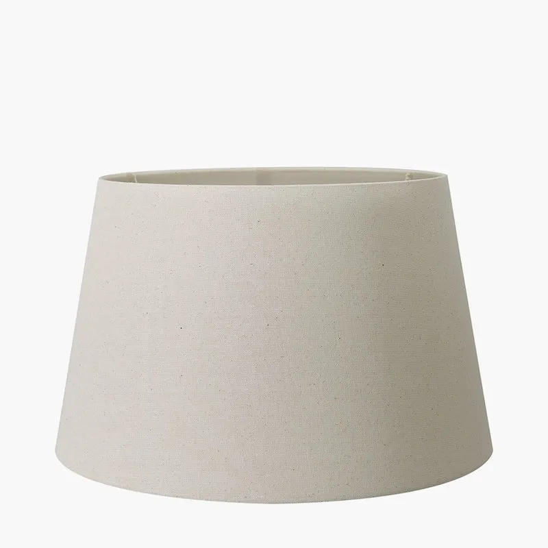 Tania Grey and White Pattern Ceramic Table Lamp Base with Coast 40cm Cream Calico Tapered Lampshade