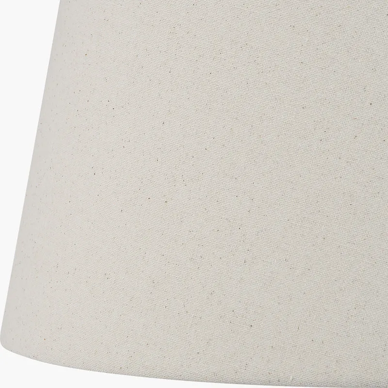 Tania Grey and White Pattern Ceramic Table Lamp Base with Coast 40cm Cream Calico Tapered Lampshade