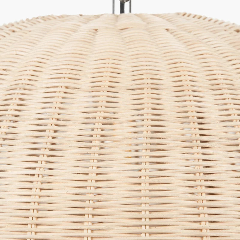 Raya Natural Scalloped Rattan Dome Non Elec Pendant