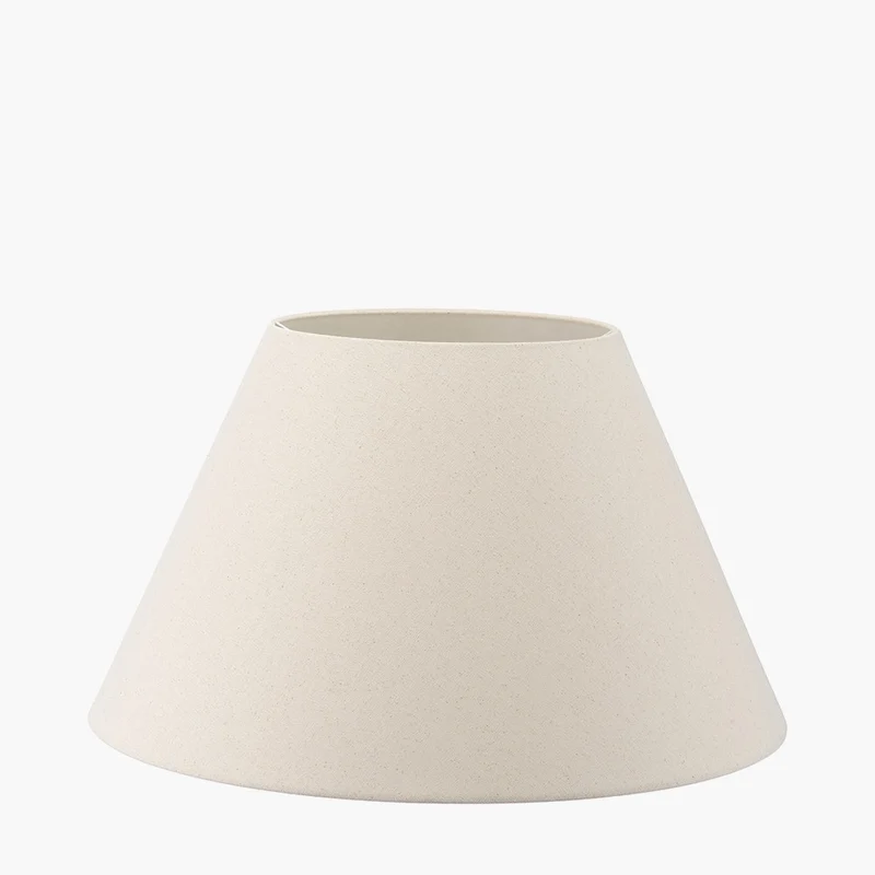 Seychelles 55cm Cream Slubby Cotton Empire Lampshade