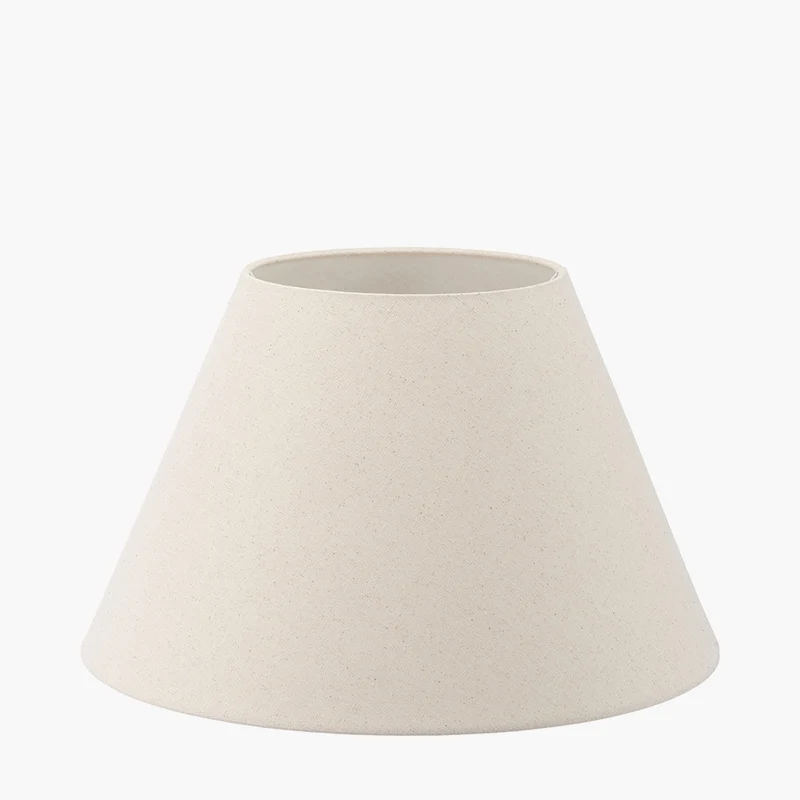 Seychelles 50cm Cream Slubby Cotton Empire Lampshade