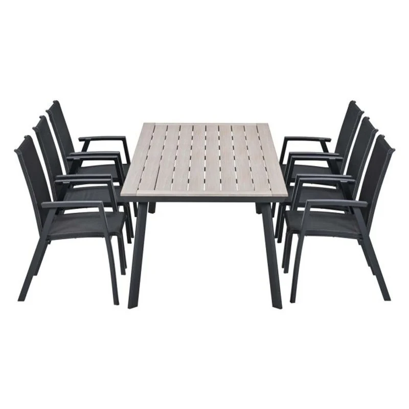 Gala tuinset 7-delig Verstelbaar - Vigo tuintafel 230x100 cm