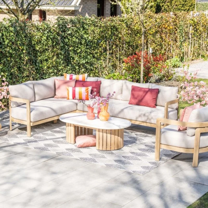 Sirocco Ibiza loungeset 3-delig links - Acacia / Grey Sand