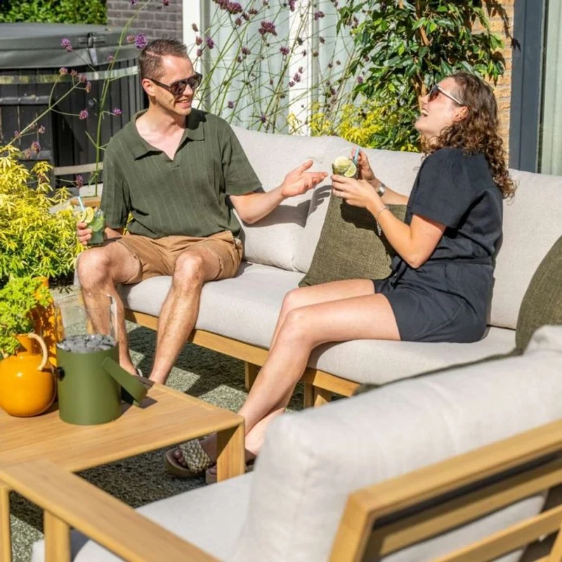 Havana loungeset 5-delig - Natural Teak Look