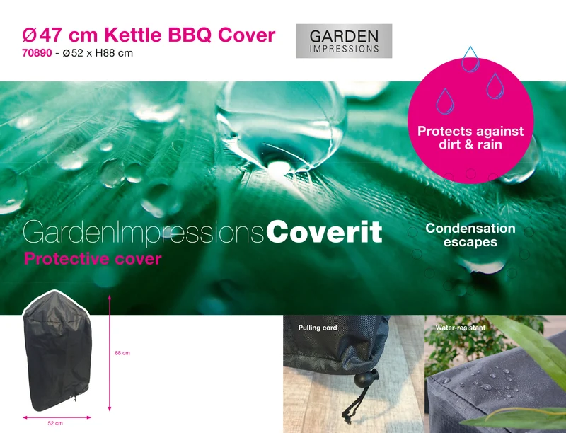 Coverit Kettle BBQ hoes - 47cm - Ø52xH88 cm