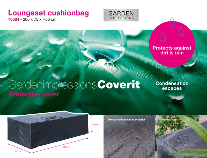 Coverit loungeset kussentas - 200x75xH60 cm