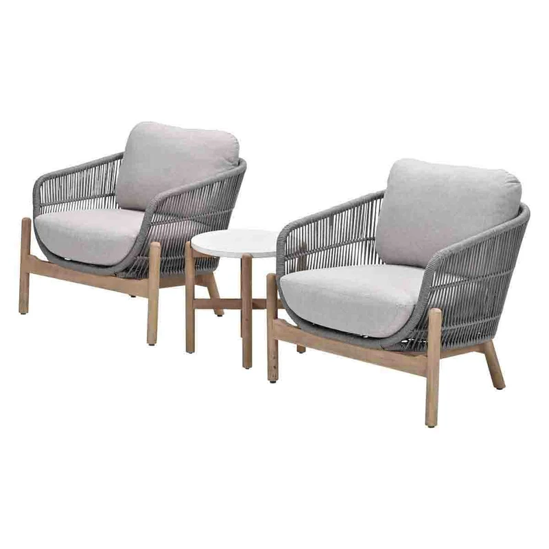 Garden Impressions Talara loungeset 3-delig acacia white wash taupe