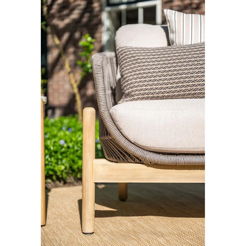 Garden Impressions Talara loungeset 3-delig acacia white wash taupe