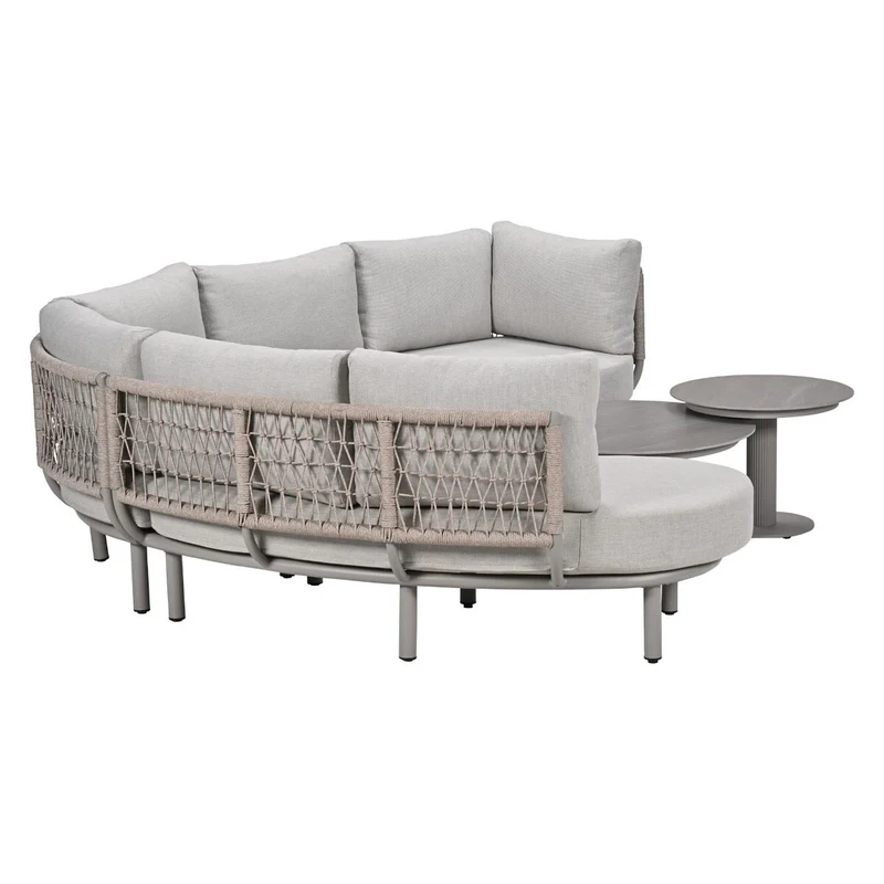Garden Impressions Matera loungeset 5-delig met 2 Nice loungetafels taupe