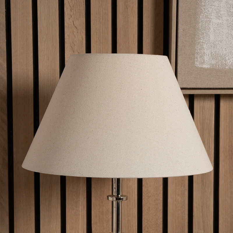 Seychelles 45cm Cream Slubby Cotton Empire Lampshade
