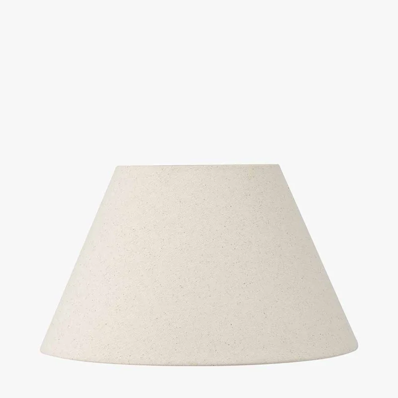 Seychelles 40cm Cream Slubby Cotton Empire Lampshade