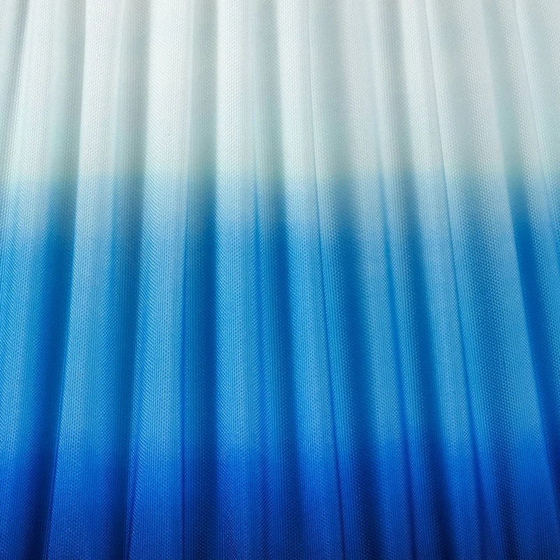 Sesvenna Brushed Silver Metal Stick Floor Lamp Base with Savoie 40cm Pleated Shade Cobalt