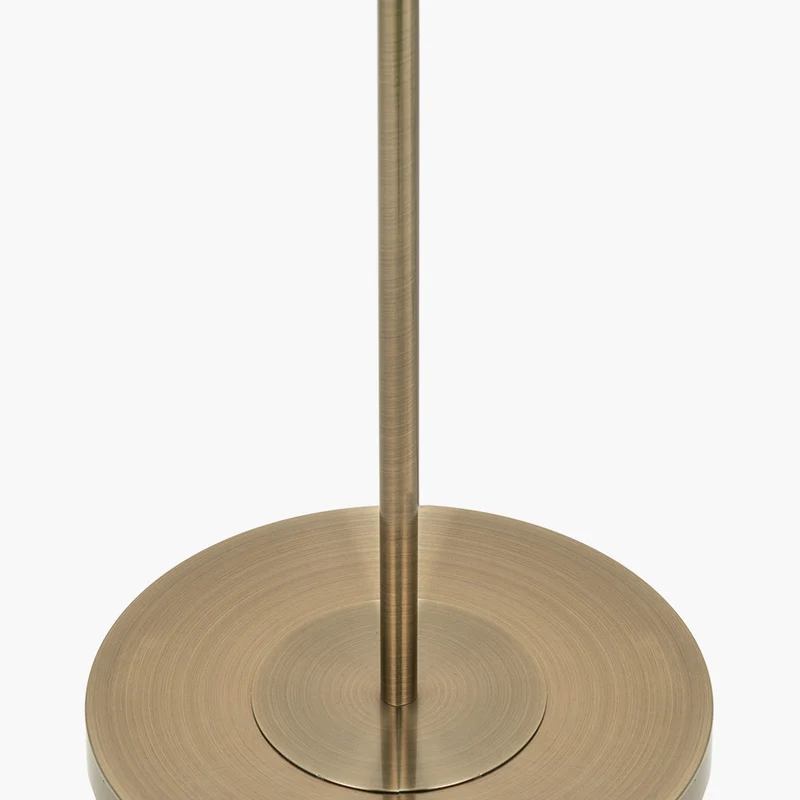 Sesvenna Antique Brass Metal Stick Floor Lamp Base with Kyoto Flower 40cm Pleated Shade Emerald