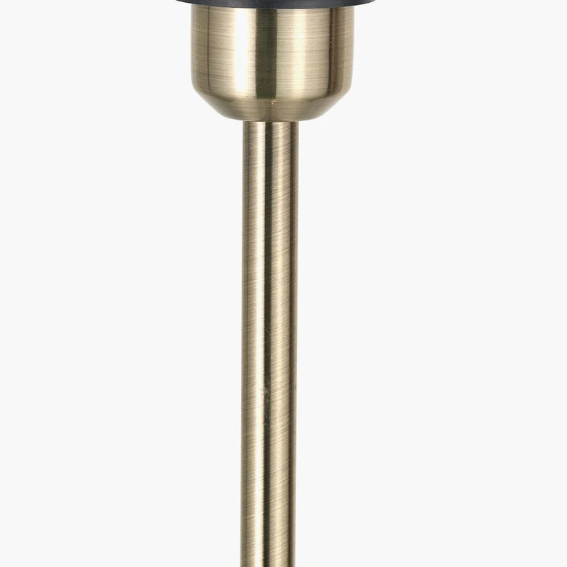 Sesvenna Antique Brass Metal Stick Floor Lamp Base with Kyoto Flower 40cm Pleated Shade Emerald