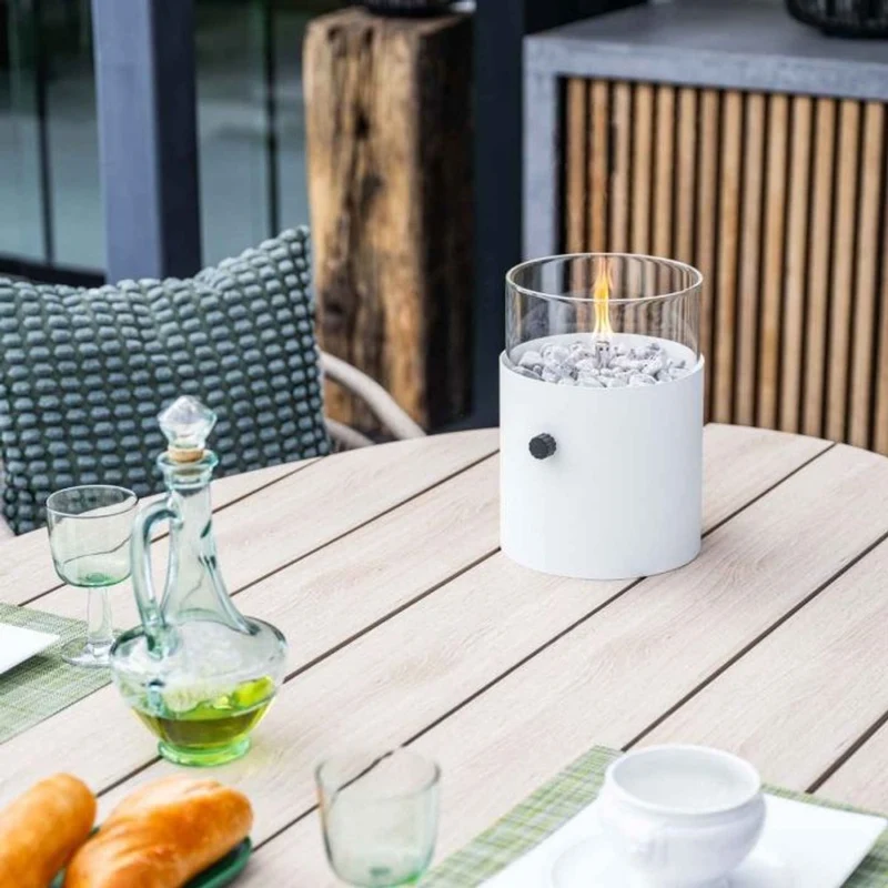 Allasio tuinset 5-delig naturel met Edison tuintafel ovaal 180x115 cm light teak vironwood