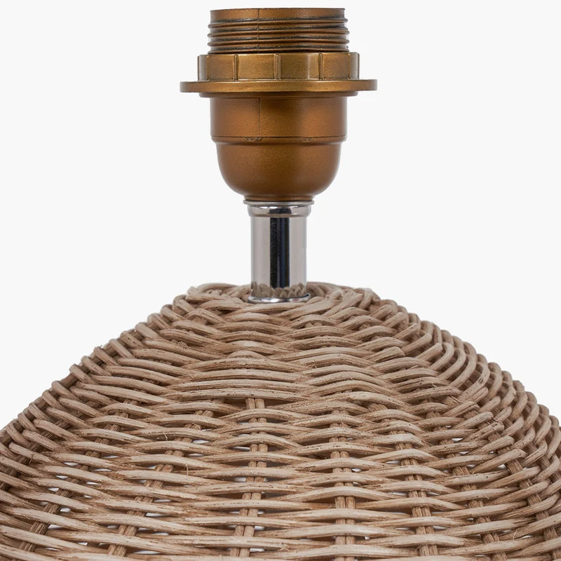 Raffles Large Rattan Cream Wash Table Lamp Base