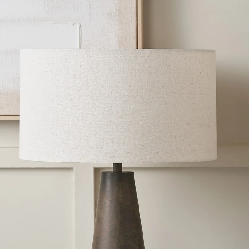 Quinn 30cm Slubby Hopsack Cylinder Lampshade