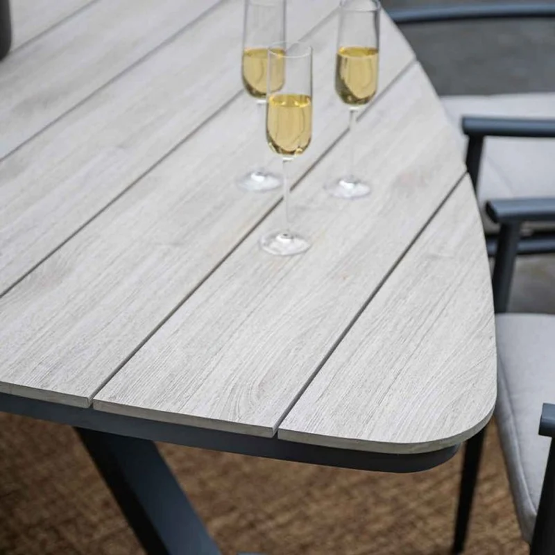 Edison tuintafel driehoek 170 cm light teak vironwood