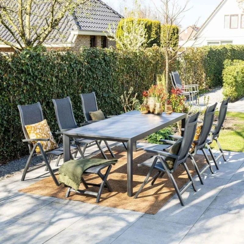 Garden Impressions Kyoto verstelbare stoel carbon black dark grijs