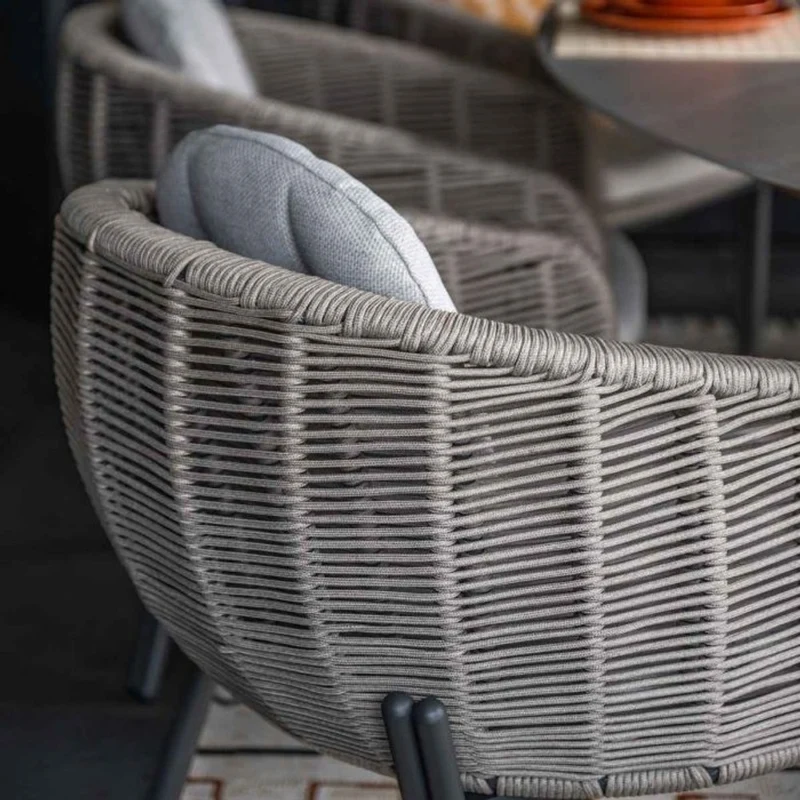 Fiji tuinset 7-delig Aluminium Carbon Black met Scotland tafel Napoli Grey 230x115 cm