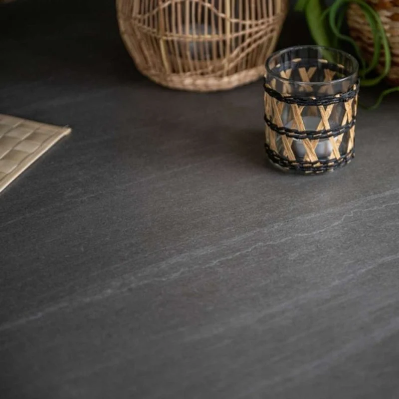 Fiji tuinset 7-delig Aluminium Carbon Black met Scotland tafel Napoli Sand 230x115 cm