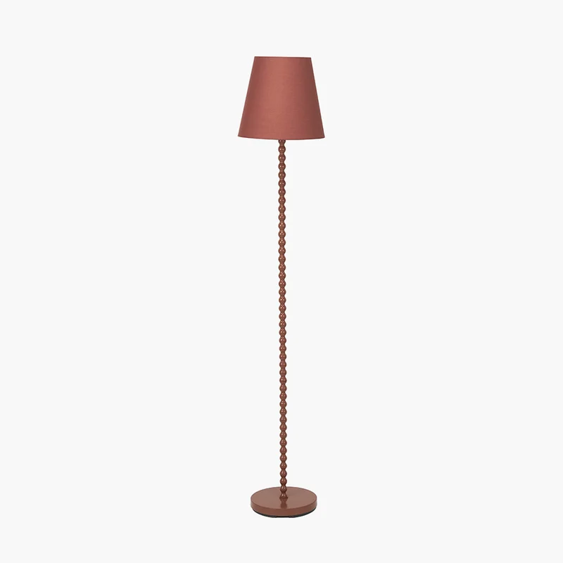 Sophia Terracotta Metal Bobble Floor Lamp