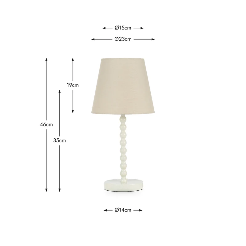 Sophia Putty Metal Bobble Table Lamp