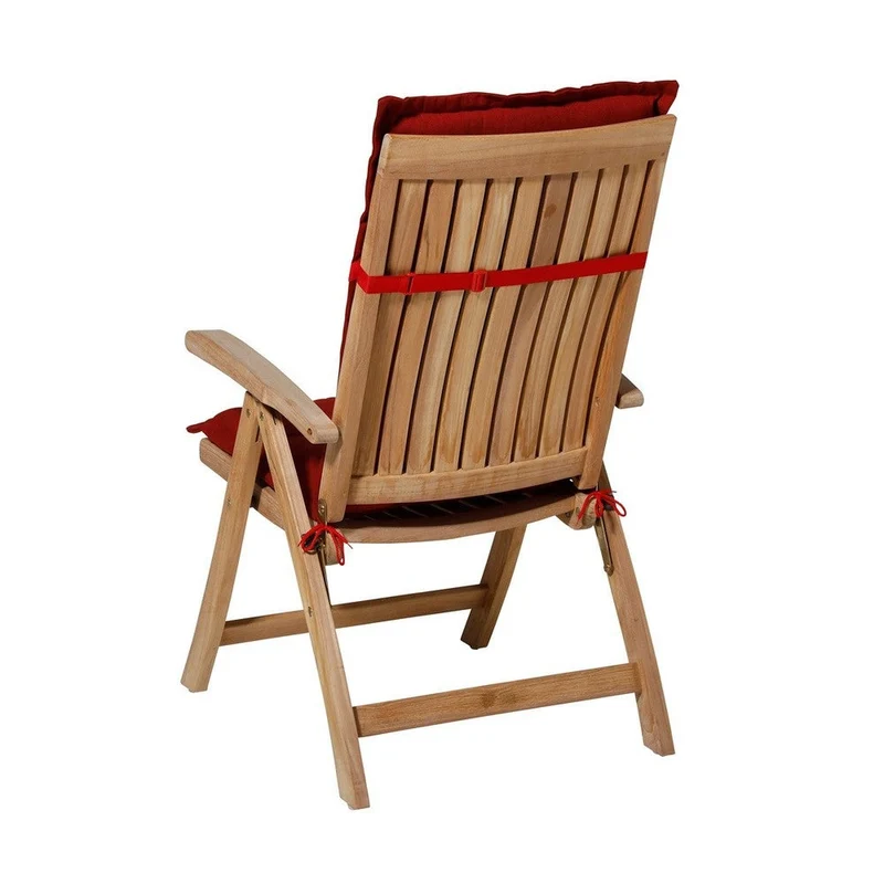 Madison stoelkussen hoge rug Rib red 123x50 cm