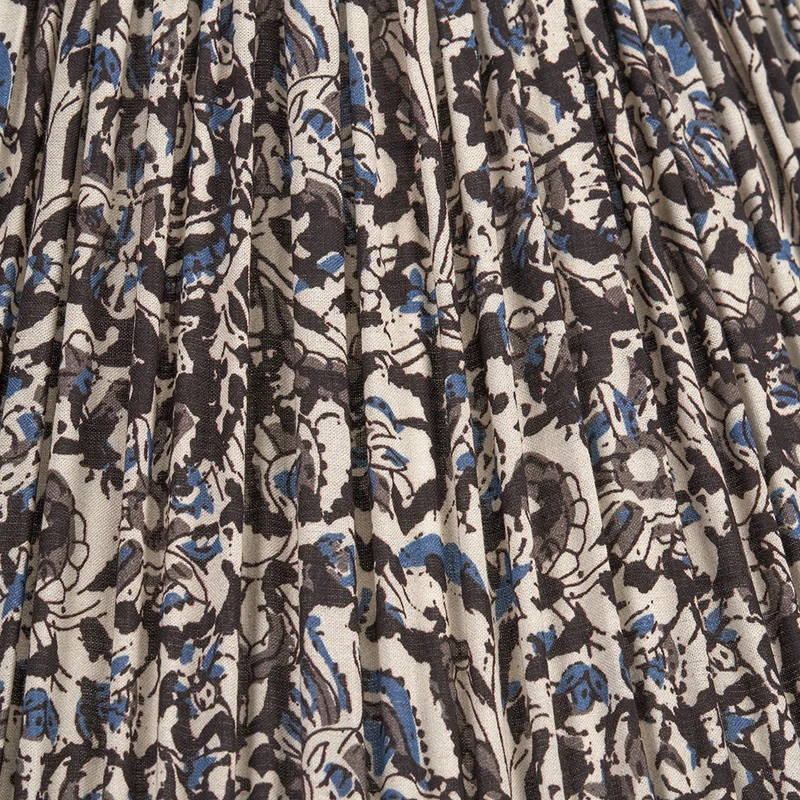 Ornella 45cm Blue Floral Design Mushroom Pleat Empire Lampshade