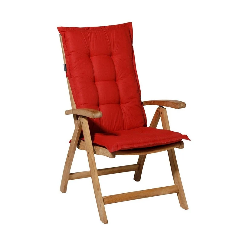 Madison stoelkussen lage rug Basic red 105x50 cm
