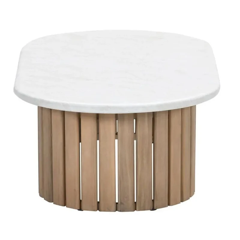Garden Impressions Ibiza lounge tafel 130x70xH40 cm acacia white wash sand