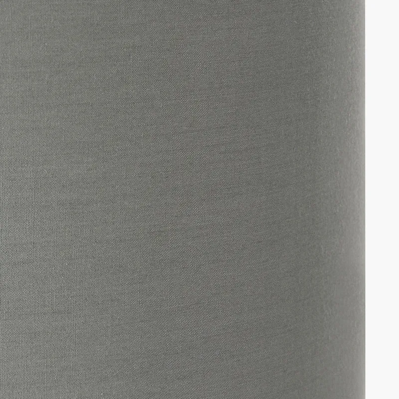 Serenity White Bobbled Ceramic Large Table Lamp Base with Harry 40cm Steel Grey Cotton Mix Cylinder Lampshade