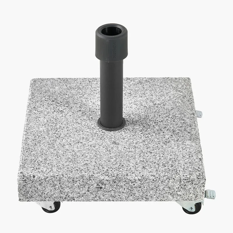 Salerno Hammered Grey Granite 40KG Wheeled Parasol Base
