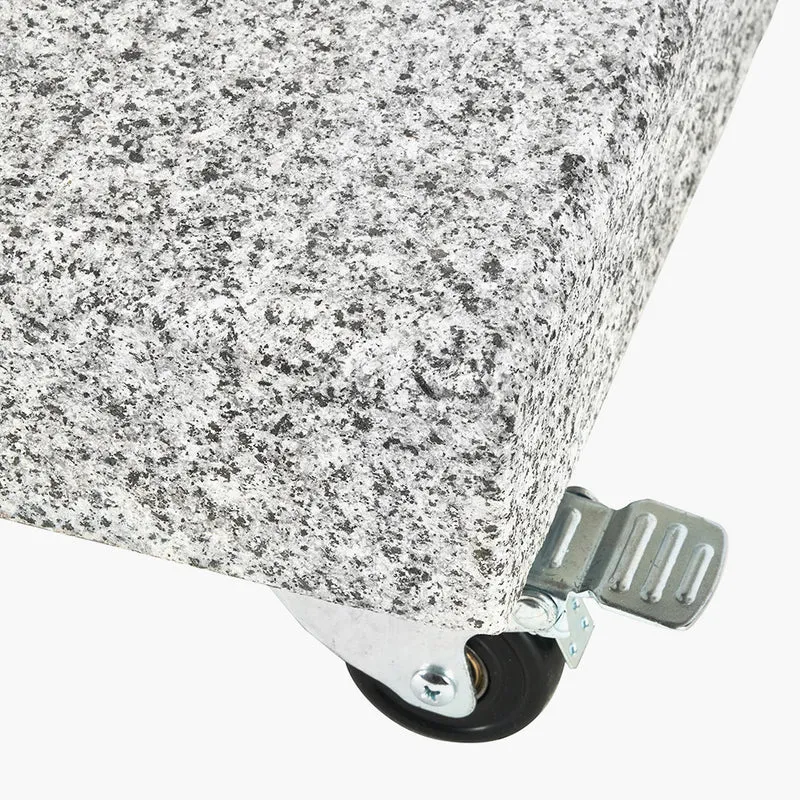 Salerno Hammered Grey Granite 40KG Wheeled Parasol Base