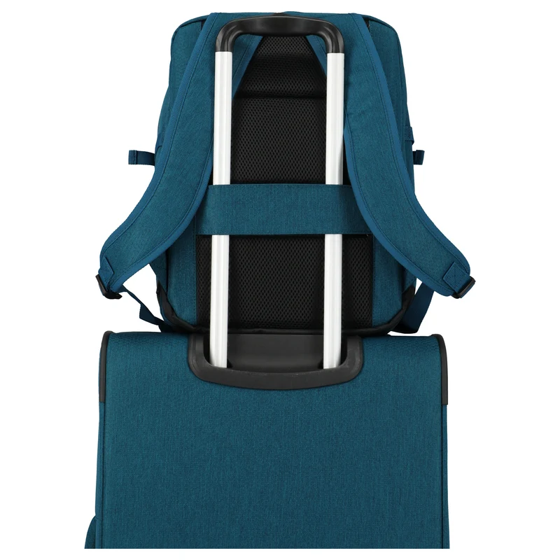 Travelite Kick Off - Mochila de cabina 40 cm, 29 l expandible (petrol)