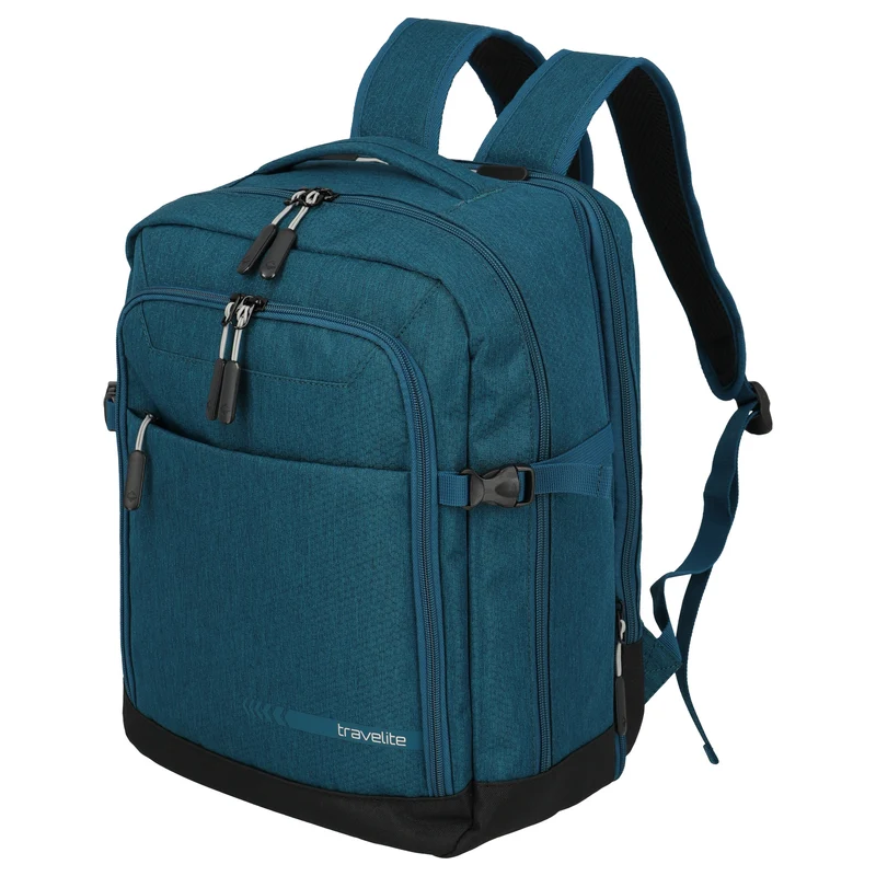 Travelite Kick Off - Mochila de cabina 40 cm, 29 l expandible (petrol)