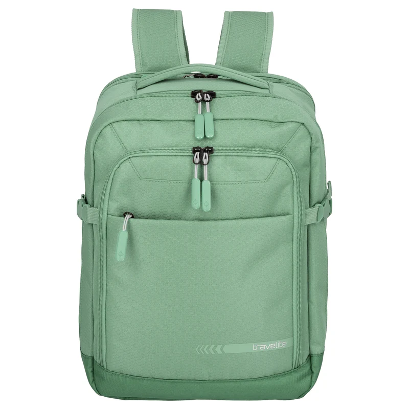 Travelite Kick Off - Mochila de cabina 40 cm, 29 l expandible (sage green)