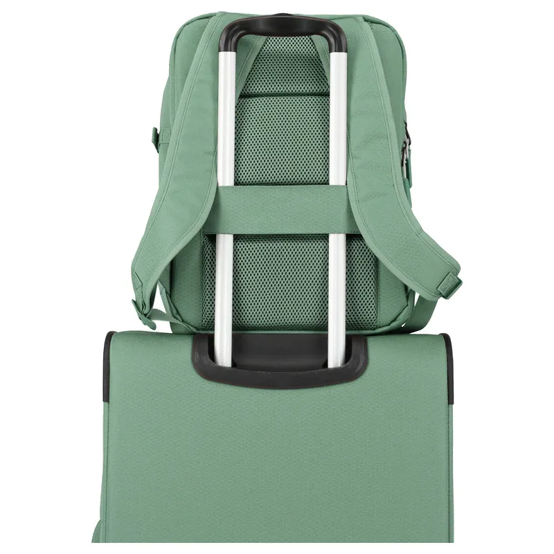 Travelite Kick Off - Mochila de cabina 40 cm, 29 l expandible (sage green)