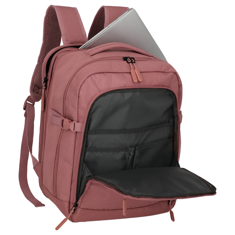 Travelite Kick Off - Mochila de cabina 40 cm, 29 l expandible (blush)