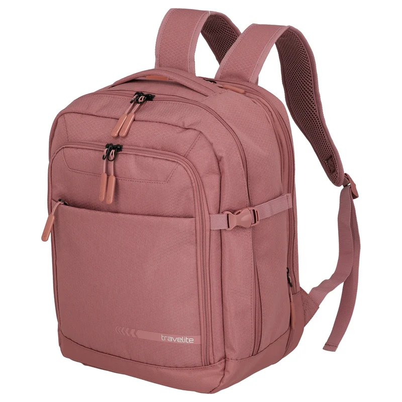 Travelite Kick Off - Mochila de cabina 40 cm, 29 l expandible (blush)