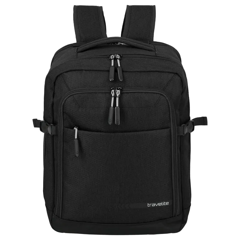 Travelite Kick Off - Mochila de cabina 40 cm, 29 l expandible (black)