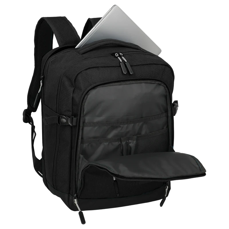 Travelite Kick Off - Mochila de cabina 40 cm, 29 l expandible (black)